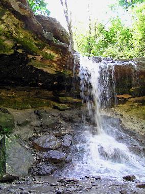 Saharna river waterfall